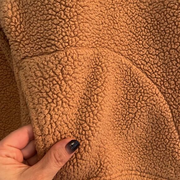 All In Motion Tan Teddy Fleece pullover mock turtleneck sweatshirt size XXL - Picture 3 of 6